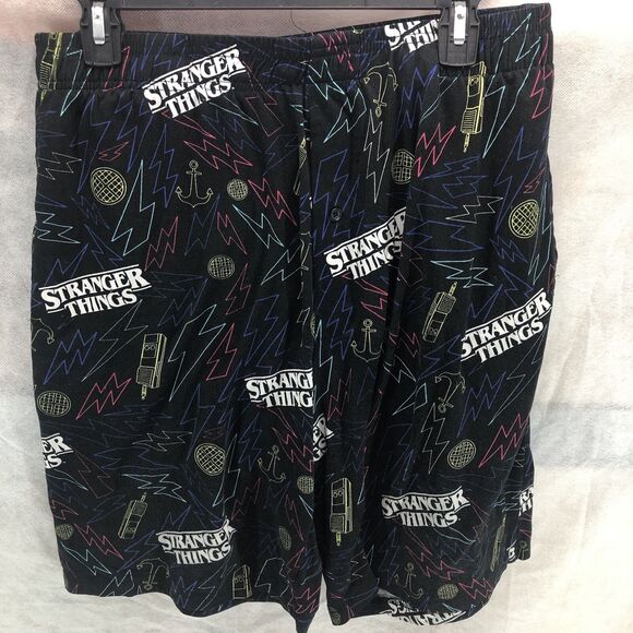 Stranger Things basketball shorts men’s large black - Picture 1 of 4